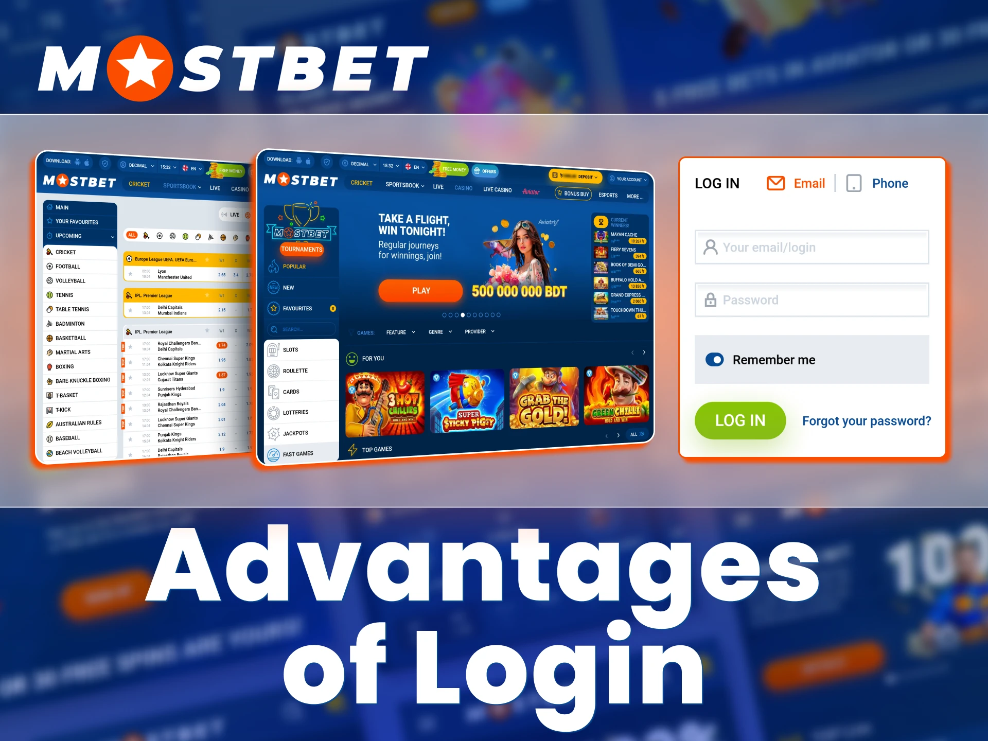 Sign in to your Mostbet account and start winning.