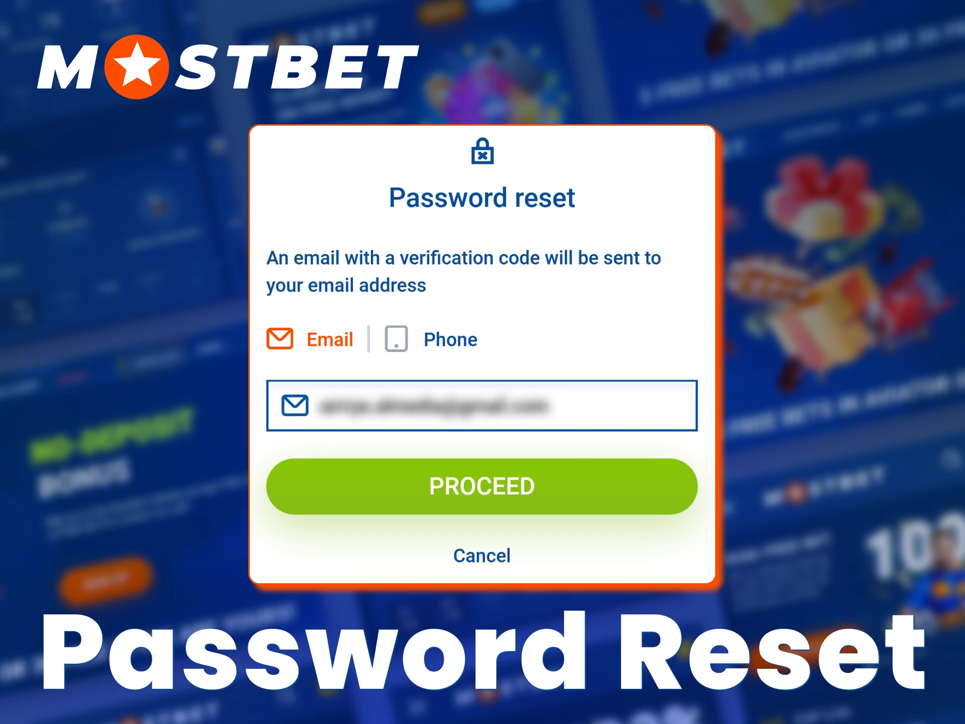 Mostbet services make it easy to reset forgotten password.