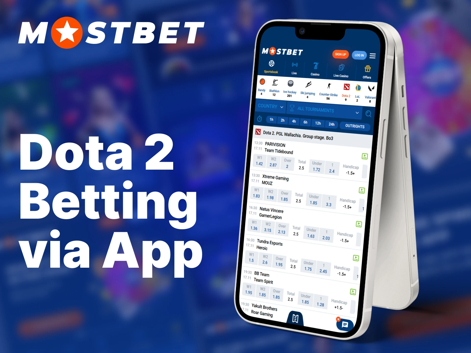 Bangladesh players enjoy stable Dota 2 betting through the Mostbet app.