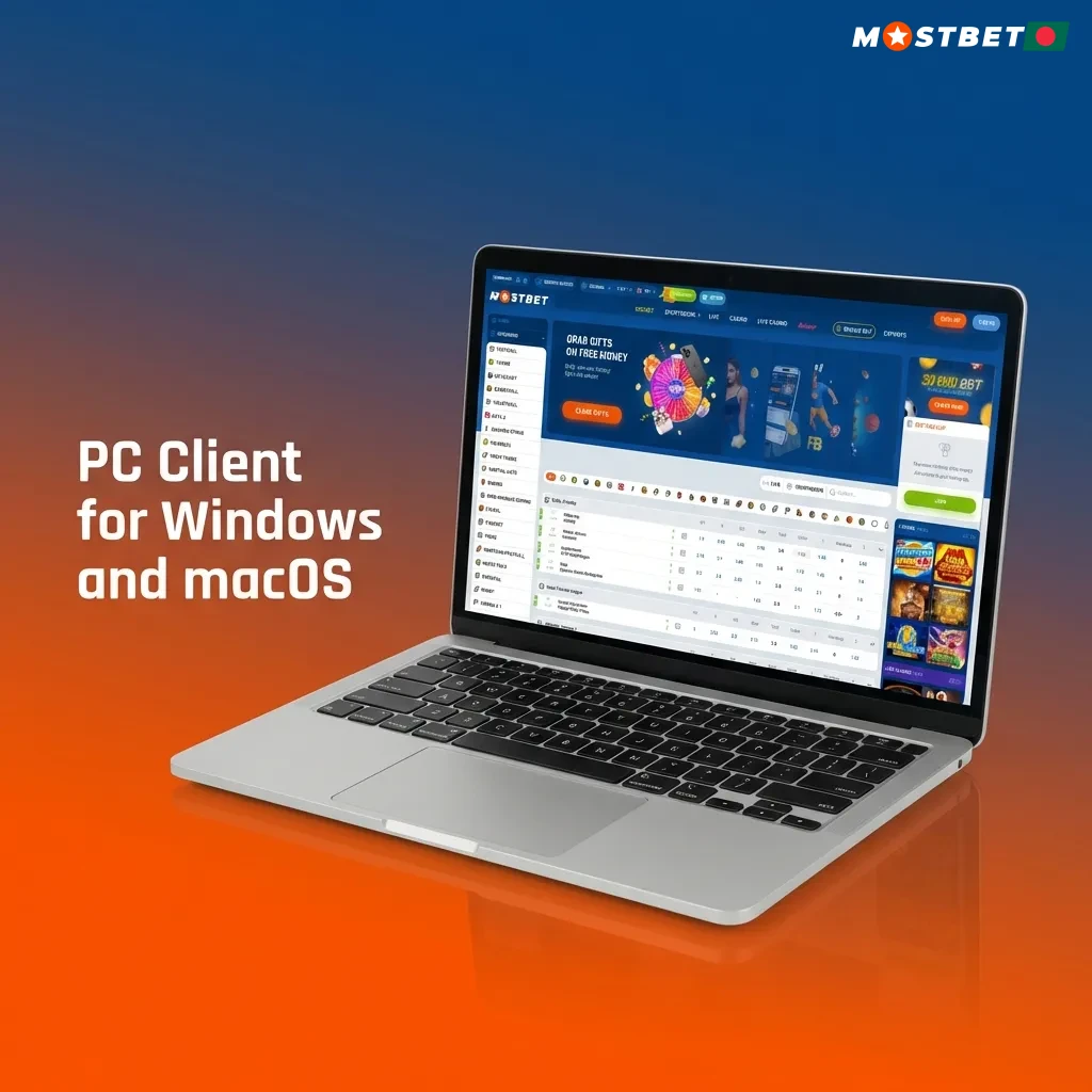 Desktop betting app for Windows 7+ and macOS 10.12+ with offline access, fast loading, and live match notifications