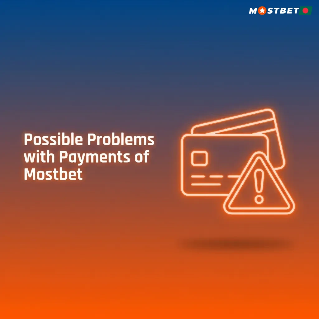 Troubleshooting guide showing common Mostbet payment issues including deposits, withdrawals, limits, and verification problems.
